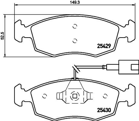 Don PCP1288 Brake Pad Set, disc brake PCP1288