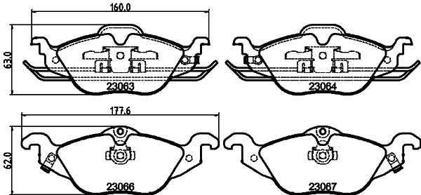 Don PCP1058 Brake Pad Set, disc brake PCP1058