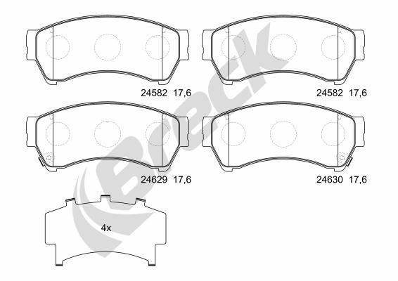 Breck Brake pad set – price [object Object] PLN