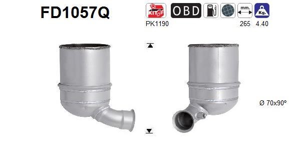 As FD1057Q Diesel particulate filter DPF FD1057Q