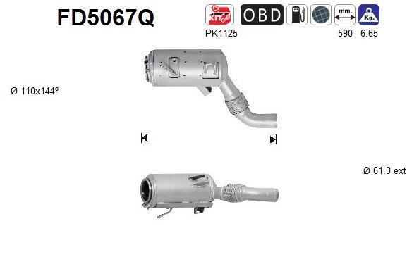 As FD5067Q Diesel particulate filter DPF FD5067Q