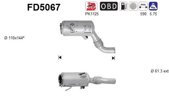 As FD5067 Diesel particulate filter DPF FD5067