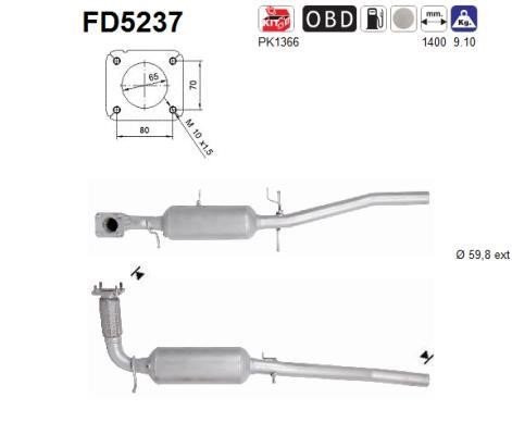 As FD5237 Soot/Particulate Filter, exhaust system FD5237
