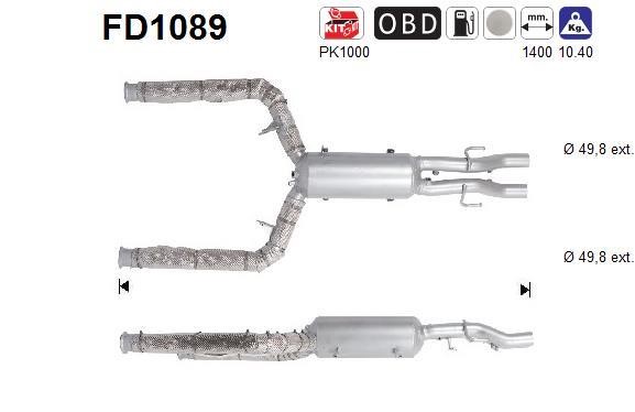 As FD1089 Soot/Particulate Filter, exhaust system FD1089