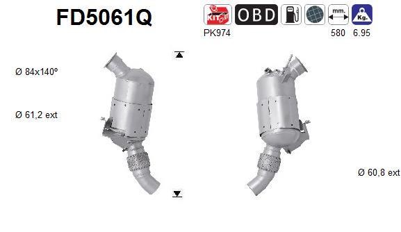 As FD5061Q Diesel particulate filter DPF FD5061Q