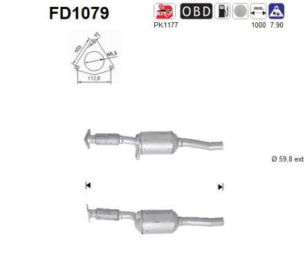 As FD1079 Soot/Particulate Filter, exhaust system FD1079