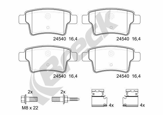 Breck Brake Pad Set, disc brake – price 122 PLN
