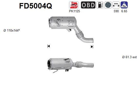 As FD5004Q Diesel particulate filter DPF FD5004Q