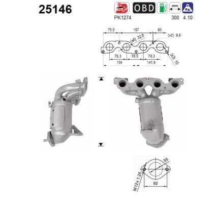 Cat converter KIA Picanto (Kia Picanto): 25146 As Catalytic Converter