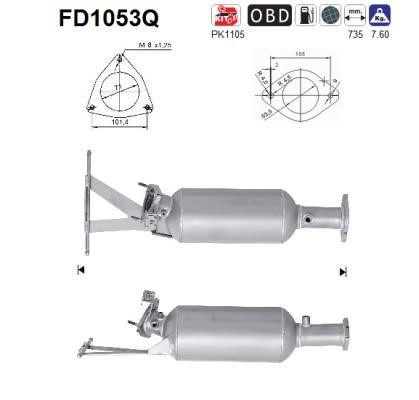 As FD1053Q Diesel particulate filter DPF FD1053Q