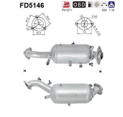 As FD5146 Soot/Particulate Filter, exhaust system FD5146