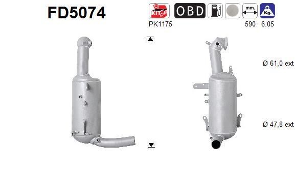 As FD5074 Soot/Particulate Filter, exhaust system FD5074