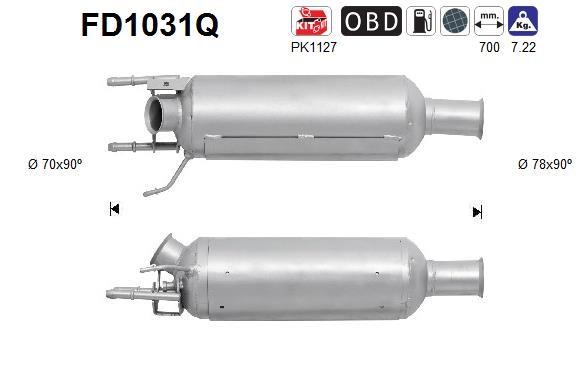 As FD1031Q Diesel particulate filter DPF FD1031Q