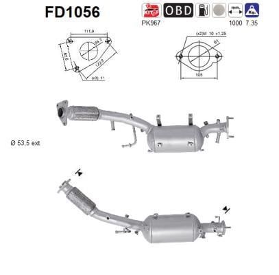 As FD1056 Diesel particulate filter DPF FD1056