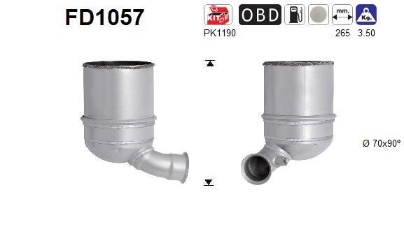 As FD1057 Diesel particulate filter DPF FD1057