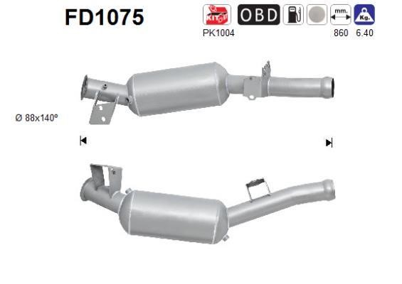 As FD1075 Soot/Particulate Filter, exhaust system FD1075