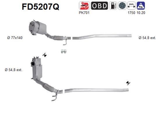 As FD5207Q Soot/Particulate Filter, exhaust system FD5207Q