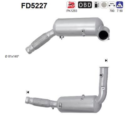 As FD5227 Soot/Particulate Filter, exhaust system FD5227