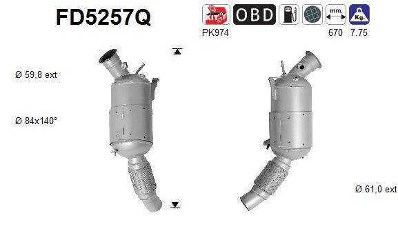 As FD5257Q Soot/Particulate Filter, exhaust system FD5257Q