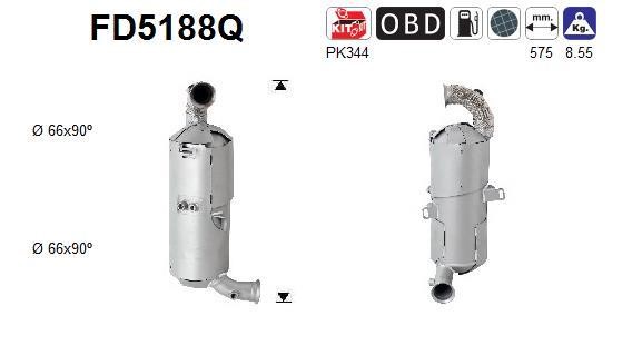 As FD5188Q Soot/Particulate Filter, exhaust system FD5188Q