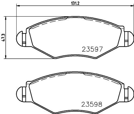 Don PCP1045 Brake Pad Set, disc brake PCP1045