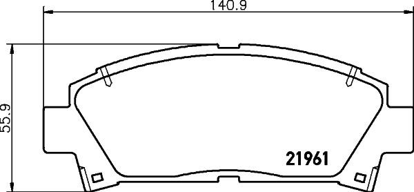 Don PCP1433 Brake Pad Set, disc brake PCP1433