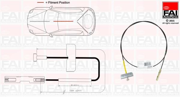 FAI FBC0141 Cable Pull, parking brake FBC0141