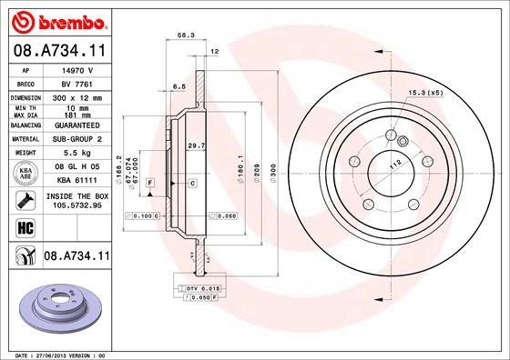 AP (Brembo) 14970 V Brake disc 14970V