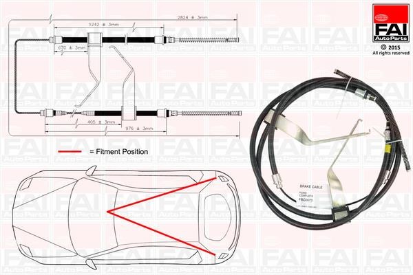 FAI FBC0073 Cable Pull, parking brake FBC0073
