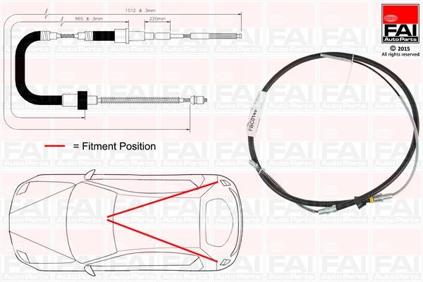 FAI FBC0149 Cable Pull, parking brake FBC0149