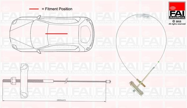 FAI FBC0065 Cable Pull, parking brake FBC0065