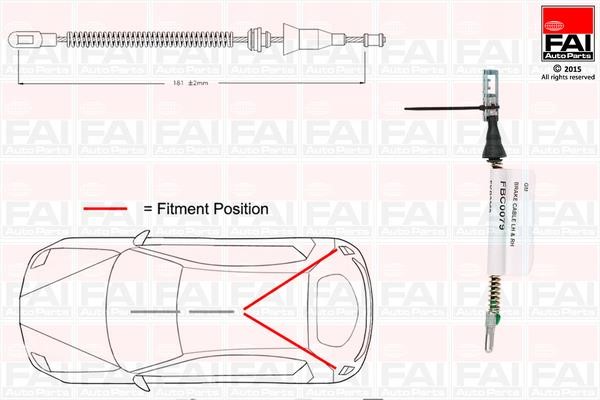 FAI FBC0079 Cable Pull, parking brake FBC0079