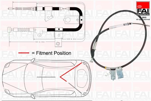 FAI FBC0109 Cable Pull, parking brake FBC0109