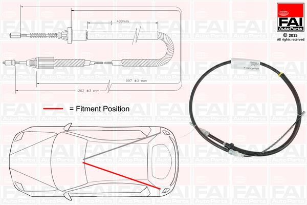FAI FBC0137 Cable Pull, parking brake FBC0137
