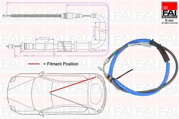 FAI FBC0028 Cable Pull, parking brake FBC0028