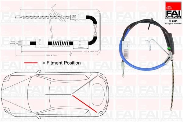 FAI FBC0054 Cable Pull, parking brake FBC0054