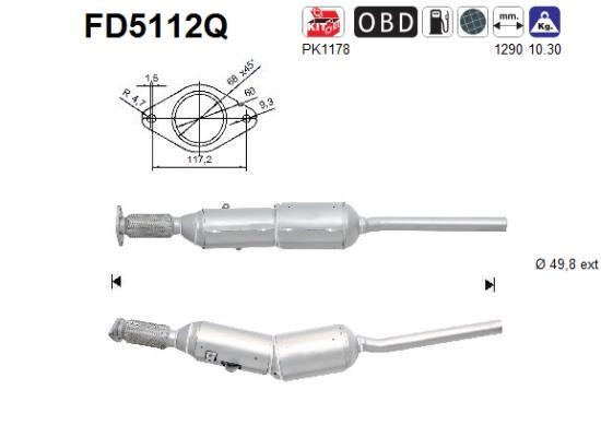 As FD5112Q Soot/Particulate Filter, exhaust system FD5112Q
