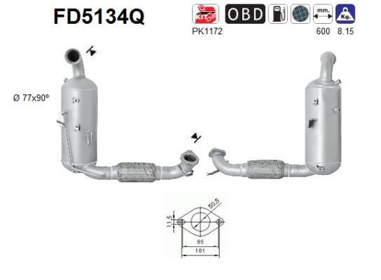 As FD5134Q Soot/Particulate Filter, exhaust system FD5134Q