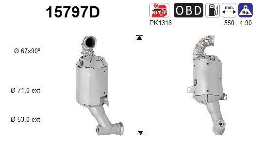 Catalytic exhaust system Citroen Jumpy: 15797D As Catalytic Converter