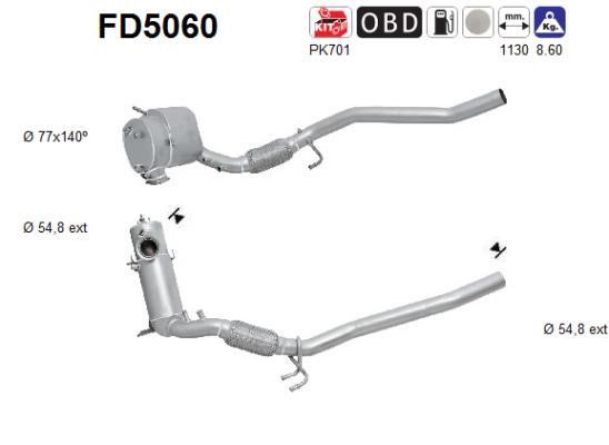As FD5060 Soot/Particulate Filter, exhaust system FD5060