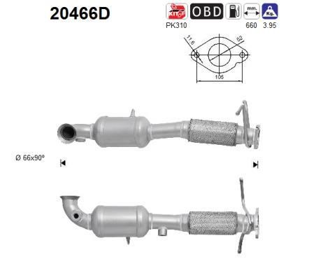 Catalyst exhaust Ford Kuga: 20466D As Catalytic Converter