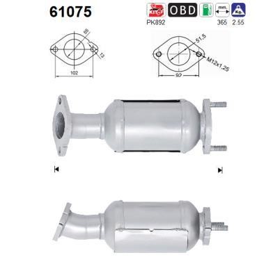 Catalyst exhaust Kia: 61075 As Catalytic Converter