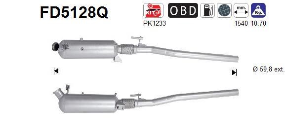 As FD5128Q Soot/Particulate Filter, exhaust system FD5128Q