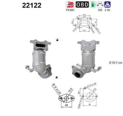 Catalyst exhaust Honda FIT: 22122 As Catalytic Converter