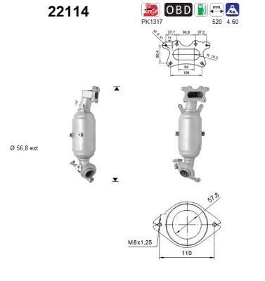 Cat converter Honda CRV: 22114 As Catalytic Converter