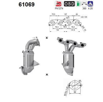 Cat converter Hyundai i20: 61069 As Catalytic Converter