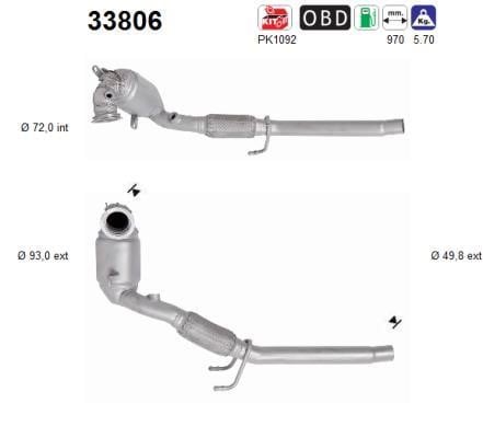 Catalyst exhaust Seat Arona: 33806 As Catalytic Converter