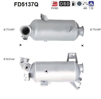 As FD5137Q Soot/Particulate Filter, exhaust system FD5137Q