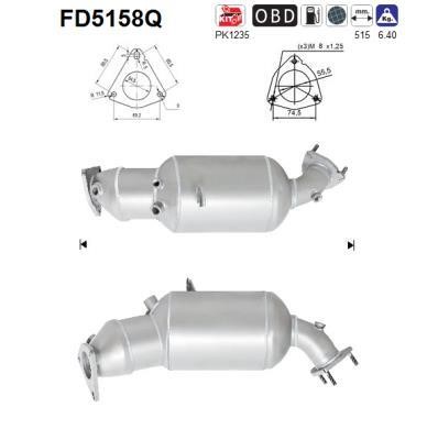 As FD5158Q Soot/Particulate Filter, exhaust system FD5158Q