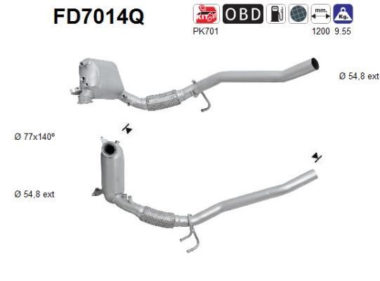 As FD7014Q Soot/Particulate Filter, exhaust system FD7014Q